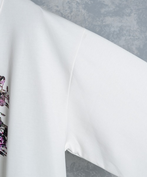 KUUUPY（クーピー）の「Flower Scratch Print Big Tee - フラワースクラッチプリントビッグTシャツ（Tシャツ/カットソー・メンズ・ホワイト・SMALL/MEDIUM/LARGE）」の17枚目の写真