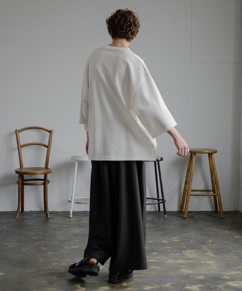 KUUUPY（クーピー）の「Flower Scratch Print Big Tee - フラワースクラッチプリントビッグTシャツ（Tシャツ/カットソー・メンズ・ホワイト・SMALL/MEDIUM/LARGE）」の11枚目の写真