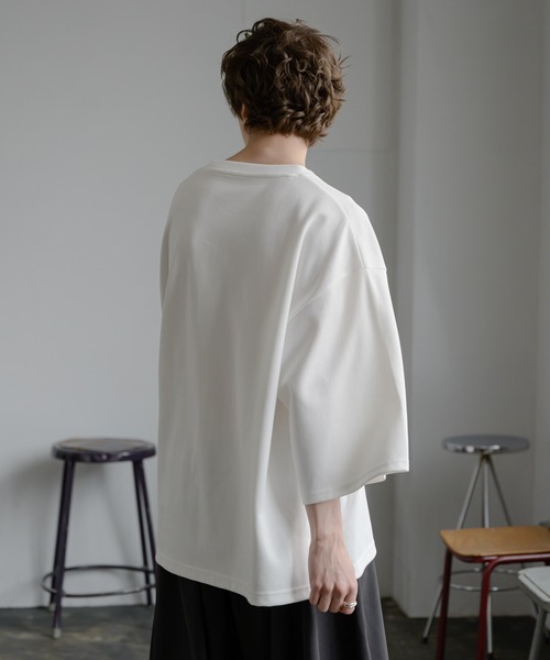 KUUUPY（クーピー）の「Flower Scratch Print Big Tee - フラワースクラッチプリントビッグTシャツ（Tシャツ/カットソー・メンズ・ホワイト・SMALL/MEDIUM/LARGE）」の6枚目の写真