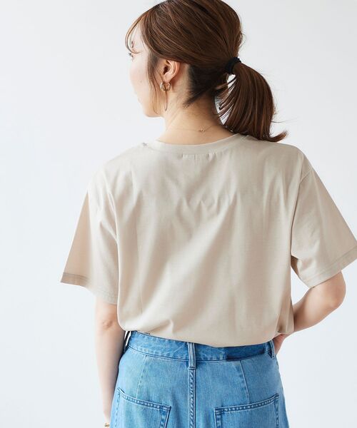 le.coeur blanc（ルクールブラン）の「モノクロフォトプリントTシャツ（Tシャツ/カットソー・レディース・オフホワイト/グレイッシュベージュ・38）」の16枚目の写真