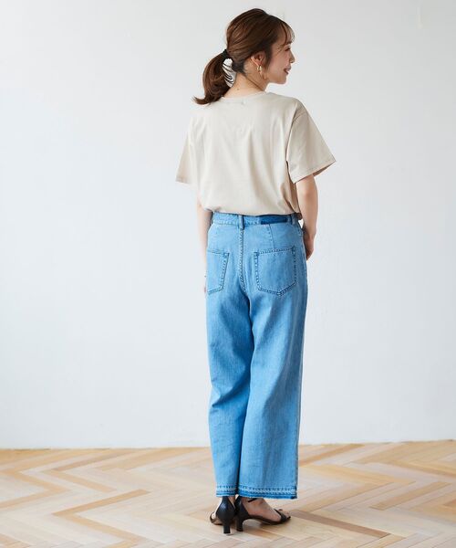 le.coeur blanc（ルクールブラン）の「モノクロフォトプリントTシャツ（Tシャツ/カットソー・レディース・オフホワイト/グレイッシュベージュ・38）」の12枚目の写真