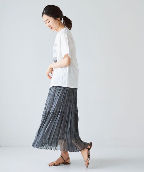 le.coeur blanc（ルクールブラン）の「モノクロフォトプリントTシャツ（Tシャツ/カットソー・レディース・オフホワイト/グレイッシュベージュ・38）」の13枚目の写真