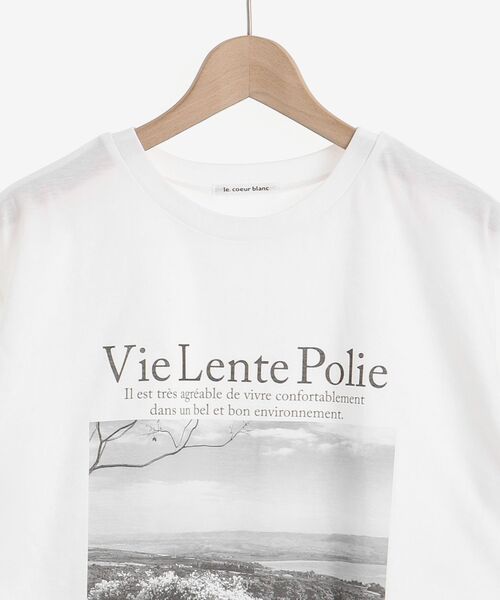 le.coeur blanc（ルクールブラン）の「モノクロフォトプリントTシャツ（Tシャツ/カットソー・レディース・オフホワイト/グレイッシュベージュ・38）」の21枚目の写真