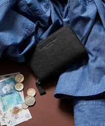 KATHARINE HAMNETT（キャサリンハムネット）の「KATHARINE HAMNETT LONDON/キャサリンハムネットロンドン PRIZM ラウンドファスナーミドルウォレット（財布）」