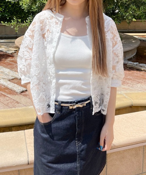 PairPair（ペアペア）の「オーガンジーレースブラウス（シャツ/ブラウス・レディース・オフホワイト/アイボリー・フリー）」の5枚目の写真