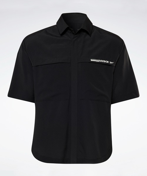 Reebok(リーボック)の「ARS アクティブチル+ ウーブン Tシャツ / ARS ACTIVCHILL+ Woven T-Shirt /(シャツ/ブラウス・メンズ・ブラック/ベージュ系その他・SMALL/MEDIUM/LARGE/X-LARGE/XX-LARGE/X-SMALL/XXX-LARGE)」の5枚目の写真