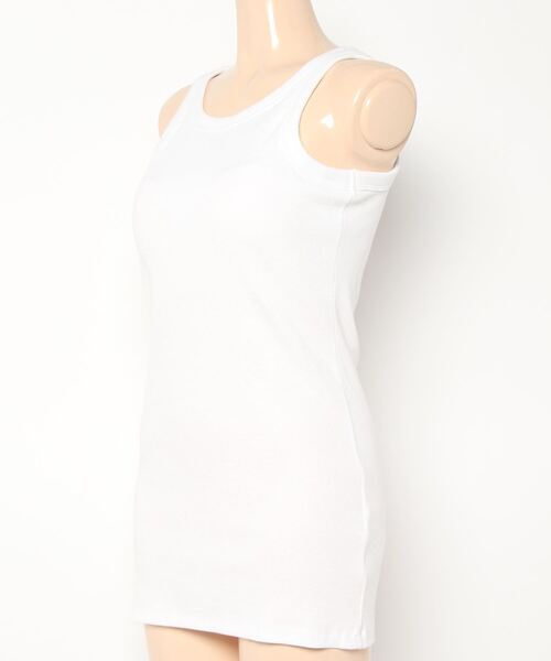 coca(coca)(コカ)の「OUT BRA アメリカンスリーブカップ付きタンクロング丈(タンクトップ・レディース・ホワイト/ブラック・M/L/S)」の15枚目の写真