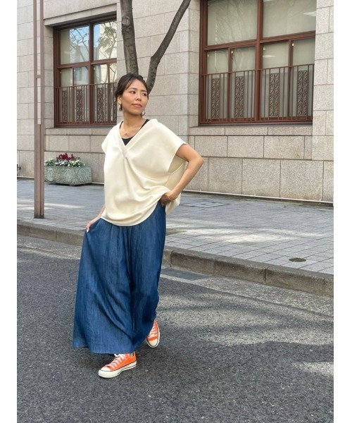 ulu（ウル）の「Linen denim flare skirt（デニムスカート・レディース・ブルー・FREE）」の8枚目の写真