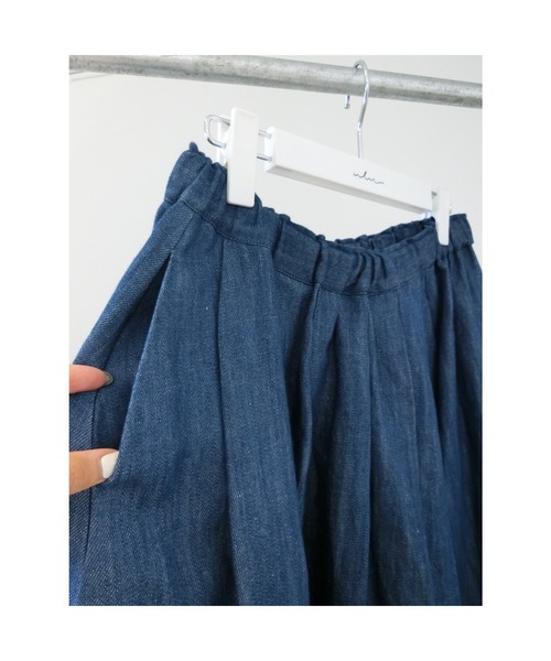 ulu（ウル）の「Linen denim flare skirt（デニムスカート・レディース・ブルー・FREE）」の9枚目の写真