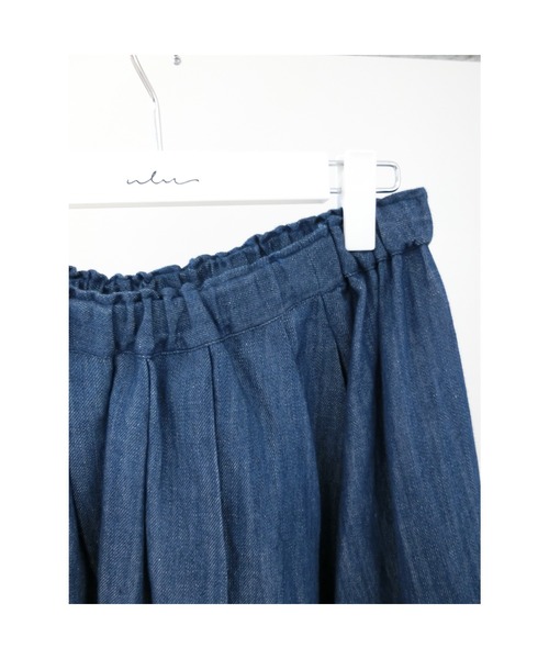 ulu（ウル）の「Linen denim flare skirt（デニムスカート・レディース・ブルー・FREE）」の5枚目の写真
