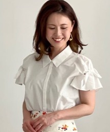 リボンスリーブブラウス