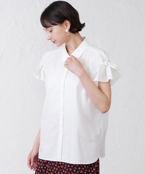 EPOCA THE SHOP(エポカザショップ)の「リボンスリーブブラウス(シャツ/ブラウス・レディース・ホワイト/ベージュ・38)」の12枚目の写真