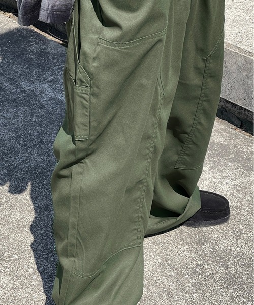 kutir(クティール)の「ワイドペインターチノパンツ(チノパンツ・メンズ・ブラック/ダークグリーン/ベージュ・SMALL/MEDIUM/LARGE)」の6枚目の写真