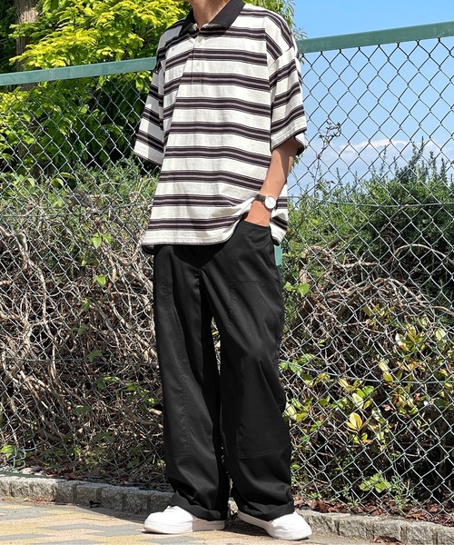 kutir(クティール)の「ワイドペインターチノパンツ(チノパンツ・メンズ・ブラック/ダークグリーン/ベージュ・SMALL/MEDIUM/LARGE)」の8枚目の写真