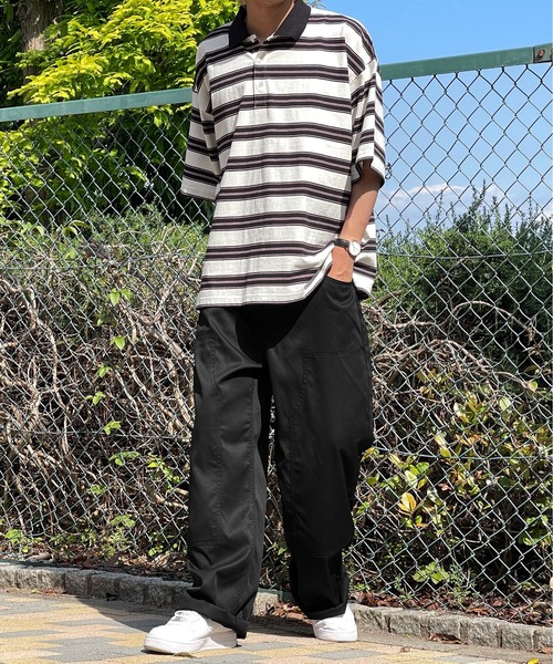 kutir(クティール)の「ワイドペインターチノパンツ(チノパンツ・メンズ・ブラック/ダークグリーン/ベージュ・SMALL/MEDIUM/LARGE)」の9枚目の写真