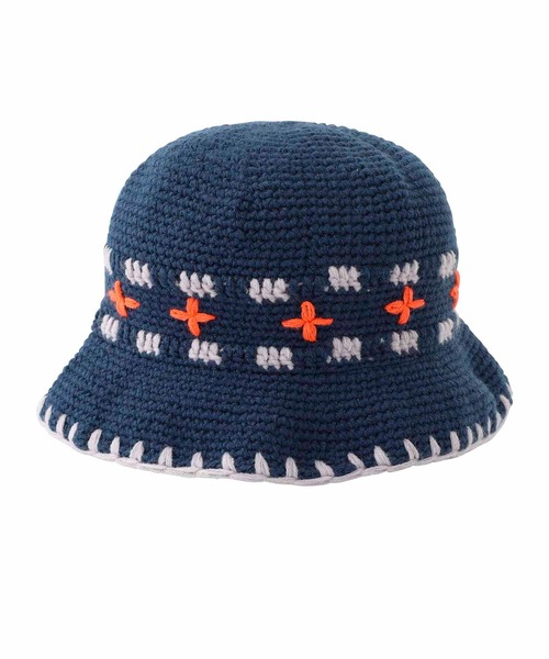 X-girl（エックスガール）の「KNIT BUCKET HAT（ハット・レディース・ブラック/ネイビー・ONE SIZE）」の4枚目の写真