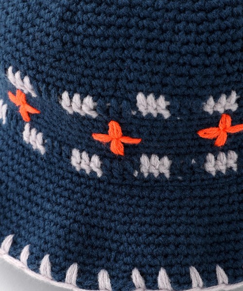 X-girl（エックスガール）の「KNIT BUCKET HAT（ハット・レディース・ブラック/ネイビー・ONE SIZE）」の5枚目の写真