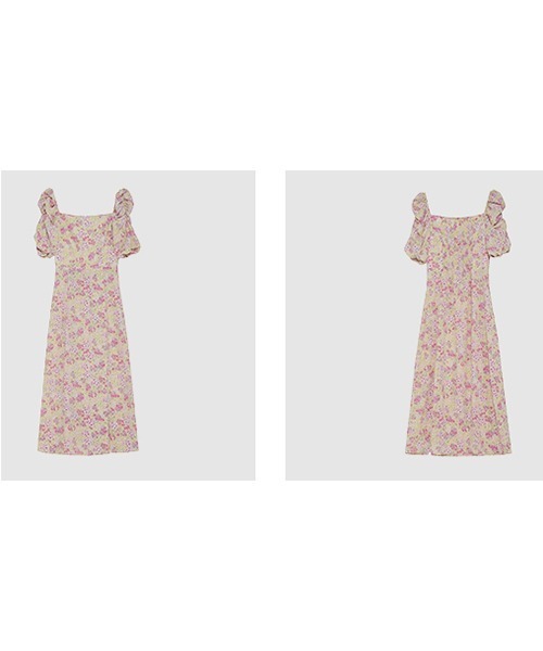 Fano Studios(ファノ ストゥディオズ)の「【Fano Studios】Square neck puff sleeve slit floral dress FX22L114(ワンピース・レディース・ピンク系その他・L/S/M)」の12枚目の写真