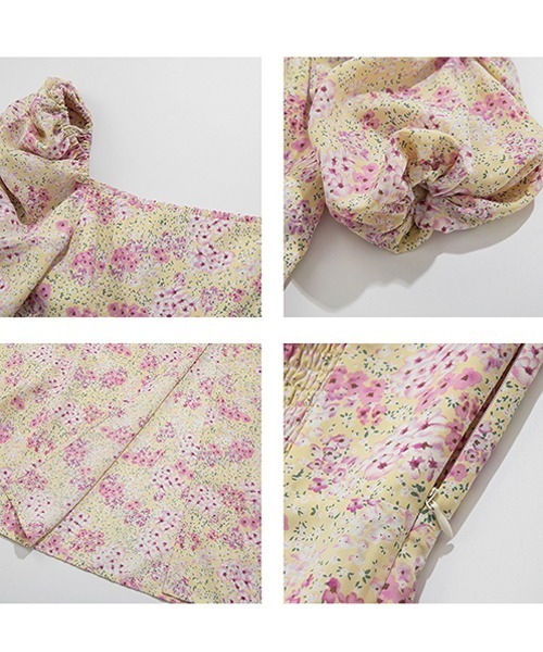 Fano Studios(ファノ ストゥディオズ)の「【Fano Studios】Square neck puff sleeve slit floral dress FX22L114(ワンピース・レディース・ピンク系その他・L/S/M)」の13枚目の写真