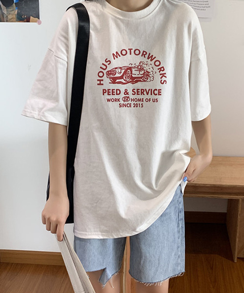 c.u.l(シーユーエル)の「【c.u.l:w】レトロフロントプリントTシャツ culw229(Tシャツ/カットソー・レディース・ホワイト/グレー・FREE)」の3枚目の写真
