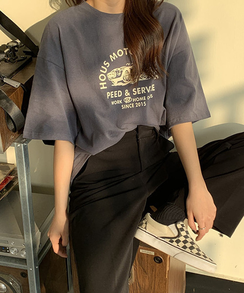 c.u.l(シーユーエル)の「【c.u.l:w】レトロフロントプリントTシャツ culw229(Tシャツ/カットソー・レディース・ホワイト/グレー・FREE)」の10枚目の写真