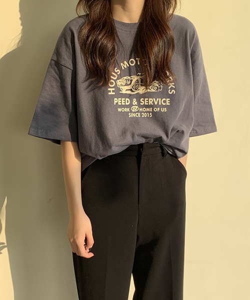 c.u.l(シーユーエル)の「【c.u.l:w】レトロフロントプリントTシャツ culw229(Tシャツ/カットソー・レディース・ホワイト/グレー・FREE)」の11枚目の写真