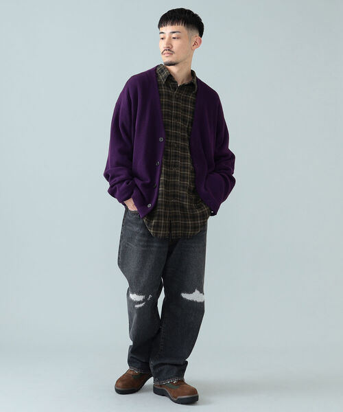BEAMS（ビームス）の「BEAMS / 9ゲージ イージーフィット ニットカーディガン（カーディガン/ボレロ・メンズ・ミント/ラベンダー・S/M/L/XL）」の17枚目の写真