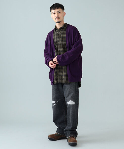 BEAMS（ビームス）の「BEAMS / 9ゲージ イージーフィット ニットカーディガン（カーディガン/ボレロ・メンズ・ミント/ラベンダー・S/M/L/XL）」の18枚目の写真