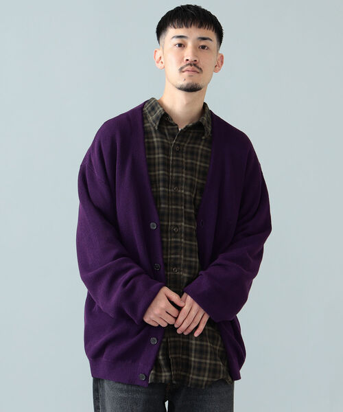 BEAMS（ビームス）の「BEAMS / 9ゲージ イージーフィット ニットカーディガン（カーディガン/ボレロ・メンズ・ミント/ラベンダー・S/M/L/XL）」の19枚目の写真