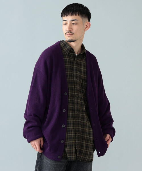BEAMS（ビームス）の「BEAMS / 9ゲージ イージーフィット ニットカーディガン（カーディガン/ボレロ・メンズ・ミント/ラベンダー・S/M/L/XL）」の20枚目の写真