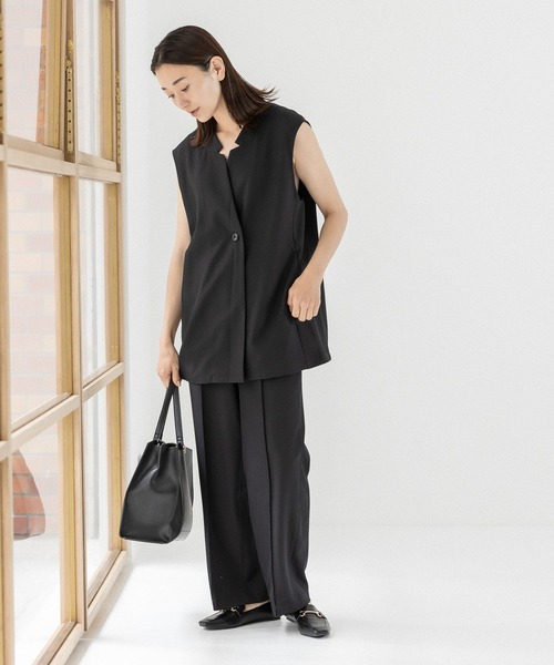 LEPSIM(レプシィム)の「【ゼロかる】キレイめA4トートバッグ 295324(トートバッグ・レディース・ブラック/アイボリー/グレイッシュベージュ・ONE SIZE)」の5枚目の写真