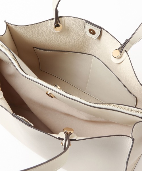 LEPSIM(レプシィム)の「【ゼロかる】キレイめA4トートバッグ 295324(トートバッグ・レディース・ブラック/アイボリー/グレイッシュベージュ・ONE SIZE)」の19枚目の写真