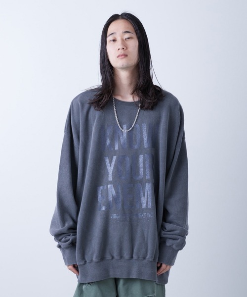 VIRGOwearworks(ヴァルゴウェアワークス)の「PIGMENT WIDE SWT(スウェット・メンズ・ブラック/カーキ・4/2/3)」の1枚目の写真
