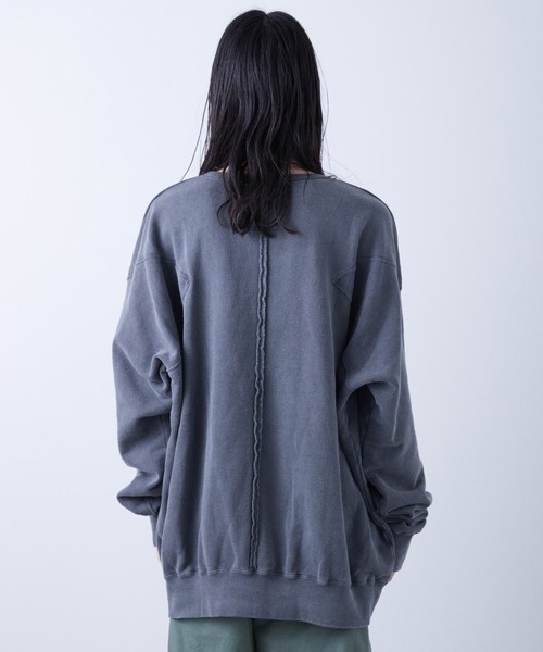 VIRGOwearworks(ヴァルゴウェアワークス)の「PIGMENT WIDE SWT(スウェット・メンズ・ブラック/カーキ・4/2/3)」の6枚目の写真