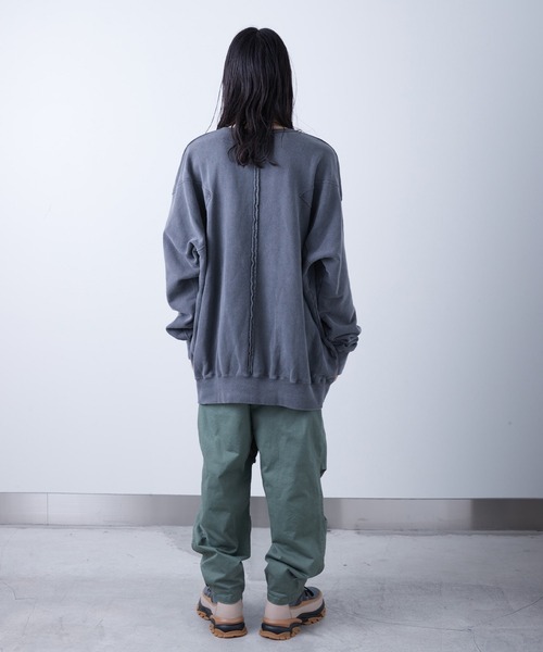 VIRGOwearworks(ヴァルゴウェアワークス)の「PIGMENT WIDE SWT(スウェット・メンズ・ブラック/カーキ・4/2/3)」の17枚目の写真