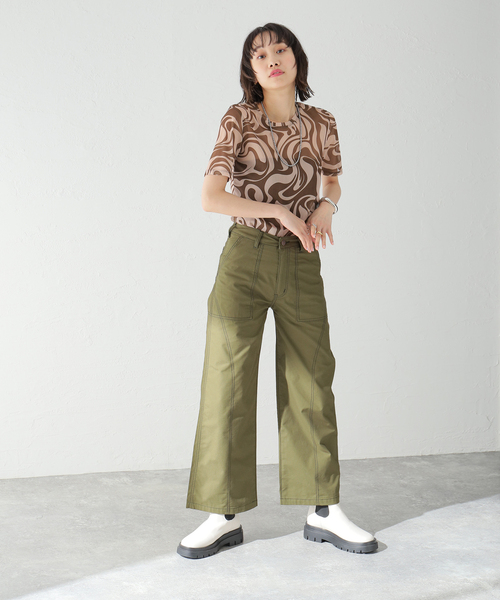 Oriens JOURNAL STANDARD(オリエンス ジャーナルスタンダード)の「マーブルシェアTシャツ(Tシャツ/カットソー・レディース・ブラウン/オレンジ/ブルー系その他・FREE)」の5枚目の写真