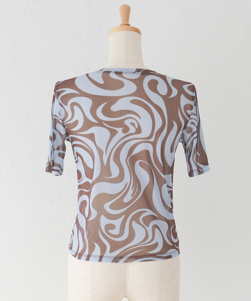Oriens JOURNAL STANDARD(オリエンス ジャーナルスタンダード)の「マーブルシェアTシャツ(Tシャツ/カットソー・レディース・ブラウン/オレンジ/ブルー系その他・FREE)」の15枚目の写真