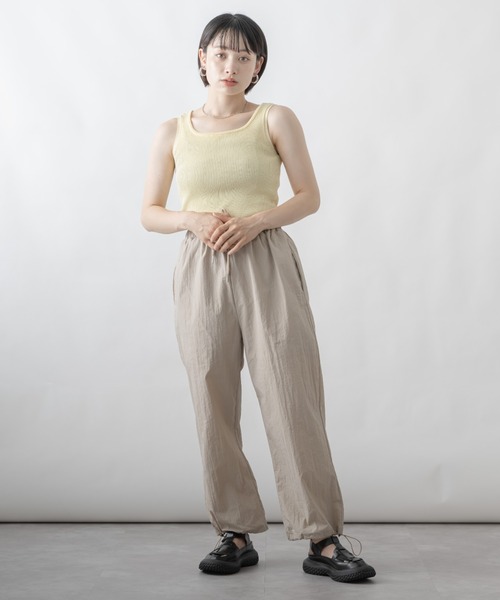 mebole(メボレ)の「テレコリブタンク(タンクトップ・レディース・ホワイト/ブラック/ベージュ/ピンク/イエロー/ブルー・FREE)」の22枚目の写真