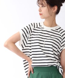 DRESKIP | USAコットンモックネックTシャツ(Tシャツ/カットソー)