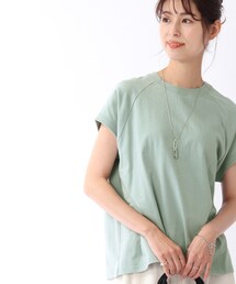 DRESKIP | USAコットンモックネックTシャツ(Tシャツ/カットソー)