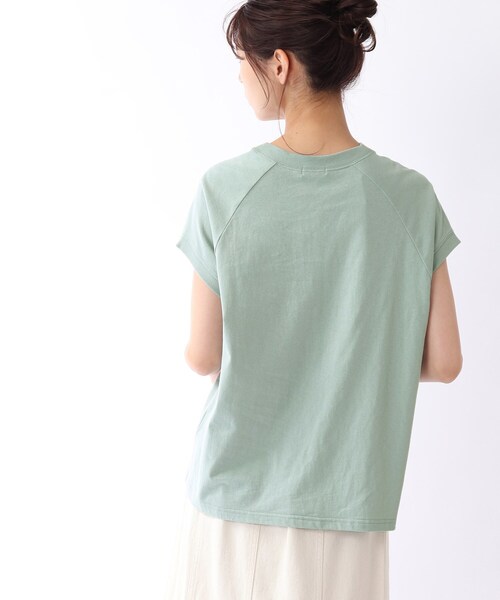 USAコットンモックネックTシャツ