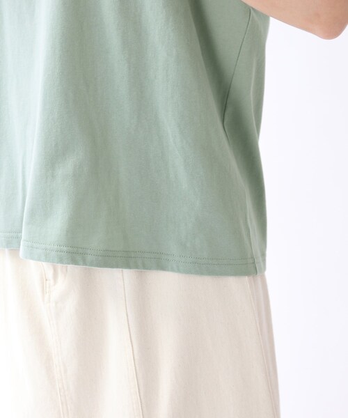 USAコットンモックネックTシャツ