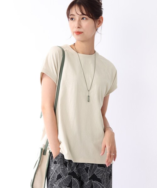 DRESKIP(ドレスキップ)の「◆USAコットンモックネックTシャツ(Tシャツ/カットソー・レディース・ナチュラル/イエロー/ベージュ系2/ライトグリーン/グレー系その他/ホワイト系5・03/02)」の22枚目の写真