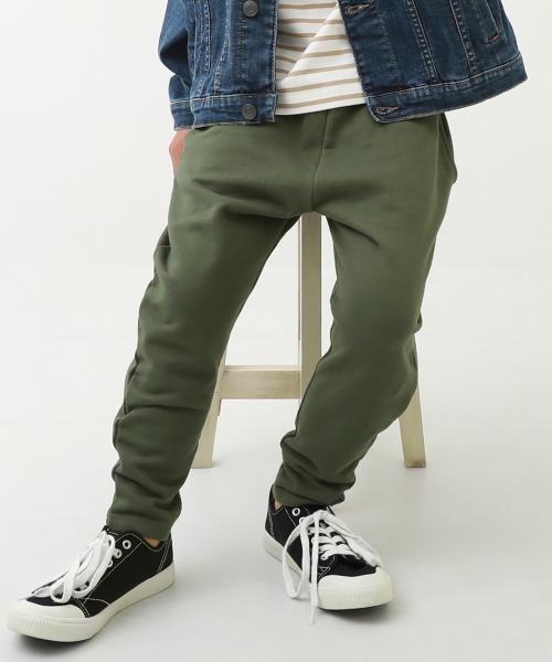 devirock（デビロック）の「無地 サルエル スウェットパンツ（スウェットパンツ・キッズ・ヘザーチャコール/パープル系その他/ブルー系その他/杢グレー/グレー系その他/ブラック/ダークオリーブ/ダークグリーン・110cm/130cm/140cm/100cm/120cm/160cm/80ｃｍ/150cm/90cm）」の6枚目の写真