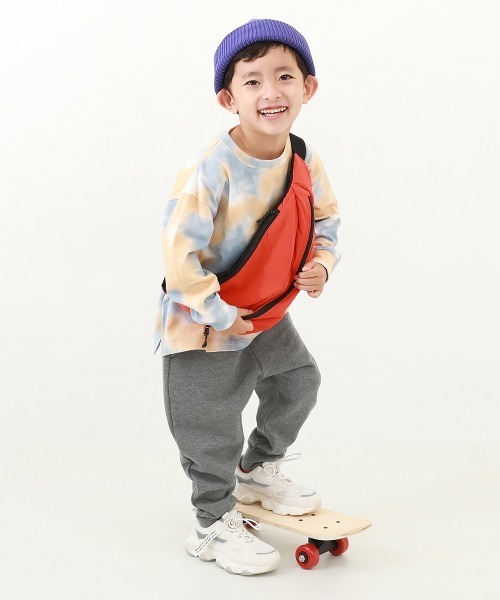 devirock（デビロック）の「無地 サルエル スウェットパンツ（スウェットパンツ・キッズ・ヘザーチャコール/パープル系その他/ブルー系その他/杢グレー/グレー系その他/ブラック/ダークオリーブ/ダークグリーン・110cm/130cm/140cm/100cm/120cm/160cm/80ｃｍ/150cm/90cm）」の14枚目の写真