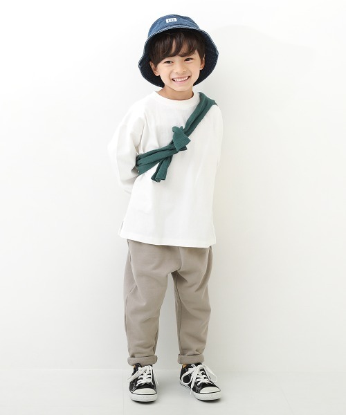 devirock（デビロック）の「無地 サルエル スウェットパンツ（スウェットパンツ・キッズ・ヘザーチャコール/パープル系その他/ブルー系その他/杢グレー/グレー系その他/ブラック/ダークオリーブ/ダークグリーン・110cm/130cm/140cm/100cm/120cm/160cm/80ｃｍ/150cm/90cm）」の16枚目の写真