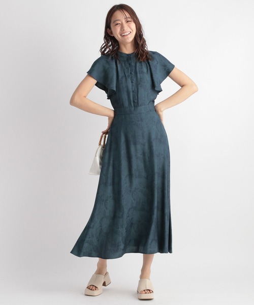 Andemiu(アンデミュウ)の「ジャカードラッフルフリルワンピース349106(ワンピース・レディース・ベージュ/ネイビー/グリーン・FREE)」の13枚目の写真