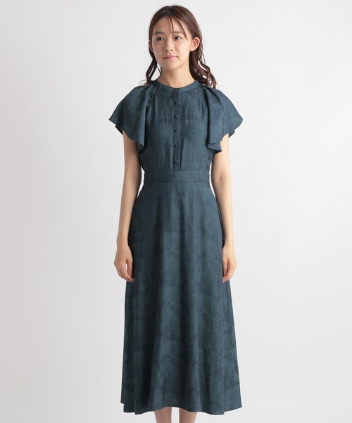Andemiu(アンデミュウ)の「ジャカードラッフルフリルワンピース349106(ワンピース・レディース・ベージュ/ネイビー/グリーン・FREE)」の14枚目の写真
