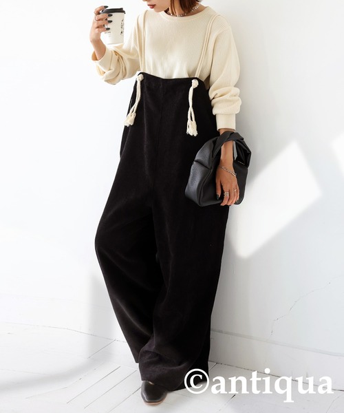 antiqua（アンティカ）の「コーデュロイサロペット（サロペット/オーバーオール・レディース・アッシュグレー/ブラック/ブラウン/オフホワイト・FREE）」の8枚目の写真