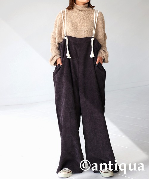 antiqua（アンティカ）の「コーデュロイサロペット（サロペット/オーバーオール・レディース・アッシュグレー/ブラック/ブラウン/オフホワイト・FREE）」の22枚目の写真